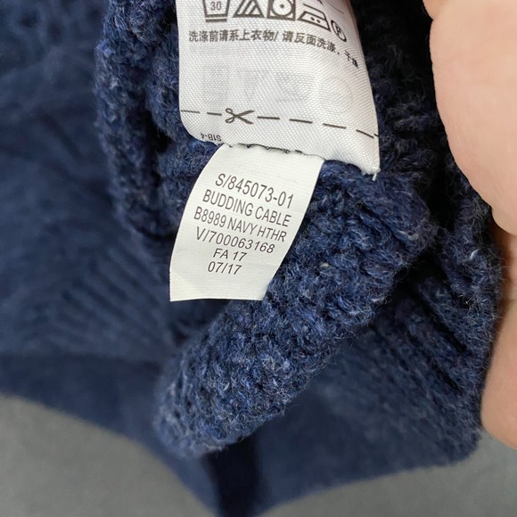 Gap Cardigan Sweater Mens L Budding Cable Knit Fisherman Shawl Collar Grandpa - Picture 4 of 9